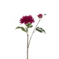 Dahlia artificiel en polyresine rouge 63x14x12 cm