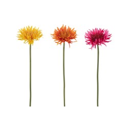 Gerbera Daisy en polyresine multicolore 10x8x51 cm assortiment de 3