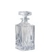 Carafe carré avec bouchon en verre transparent H21.5cm