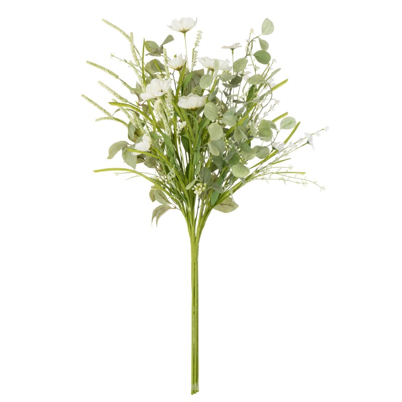 Bouquet de fleurs artificiel blanc 30x30x85 cm