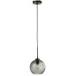 Lampe boule suspendue en verre gris 21x21x162 cm