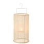 Lanterne suspendue en polyester beige 18x18x33 cm