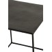 Set de 2 tables gigognes en aluminium noir 50.5x50.5x55.5 cm