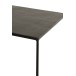 Set de 2 tables gigognes en aluminium noir 40x40x120.5 cm