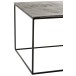 Table de salon rectangulaire en aluminium noir 110x49x41 cm