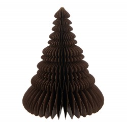Árbol de Navidad plegable de papel marrón 19x19x24 cm