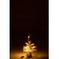 Albero di Natale innevato con luci a LED in plastica verde H50cm