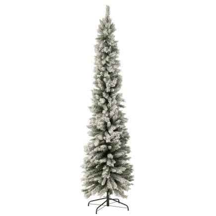 Sapin de Noël artificiel enneigé en plastique vert 47x47x184 cm