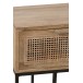 Console avec tiroirs en bois et métal noir 120x42x80 cm