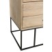 Armoire 3 portes et 4 tiroirs en bois naturel 115x45x175.5 cm