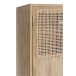 Armoire 3 portes et 4 tiroirs en bois naturel 115x45x175.5 cm