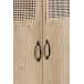 Armoire 3 portes et 4 tiroirs en bois naturel 115x45x175.5 cm