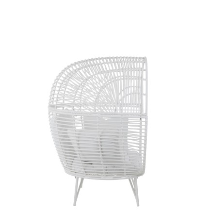 Fauteuil en métal Blanc 117x110x151cm