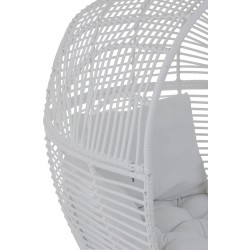 Fauteuil en métal Blanc 117x110x151cm