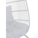 Chaise suspendue en métal et bois blanc 119x105x193 cm