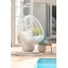 Chaise suspendue en métal Blanc 119x110x193cm