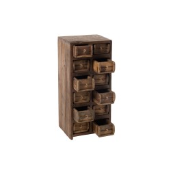 Armoire 12 tiroirs en bois marron 37.5x34x82.5 cm