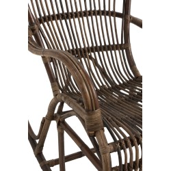 ROCKING CHAIR RATAN MARRON