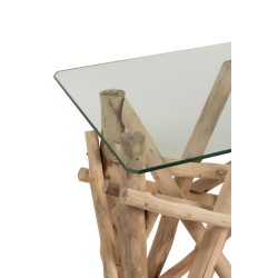 Console en verre naturel 97x47x77.5 cm