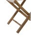 Tabouret pliant en textile beige et bois marron 40x40x42 cm