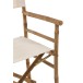 Chaise de régisseur pliable en textile blanc et bois 58x44x88 cm