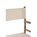 Chaise de régisseur pliable en textile blanc et bois 58x44x88 cm