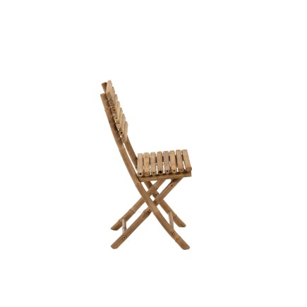 Chaise pliante en bois naturel 54x45x85 cm