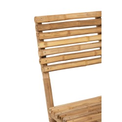 Chaise pliante en bois naturel 54x45x85 cm