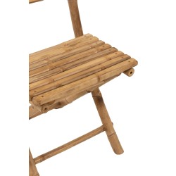 Chaise pliante en bois naturel 54x45x85 cm