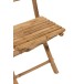 Chaise pliante en bois naturel 54x45x85 cm