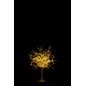 Árbol iluminado con rama y hojas de purpurina dorada. led 100cm