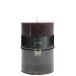 Bougie cylindrique 120H en Paraffine noir 10x10x15 cm