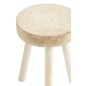 Set de 2 tabourets en bois blanc 29x29x56 cm