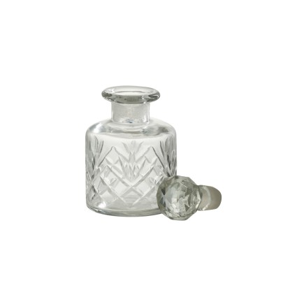 Bouteille avec bouchon en verre transparent 8.5x8.5x18 cm