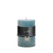 Bougie cylindrique 48H en Paraffine Azur 7x7x10 cm