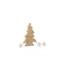 Sapin de Noël décoratif en bois de manguier blanc 12x3x20 cm