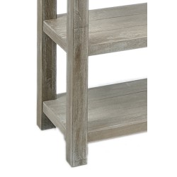 Console 2 tiroirs en Bois Naturel 100x37x81cm