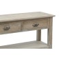 Console 2 tiroirs en Bois Naturel 100x37x81cm