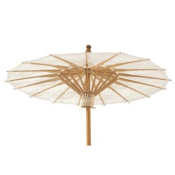 Parasol en textile blanc 44x44x54 cm