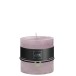 Bougie cylindrique 80H en Paraffine mauve 10x10x10 cm