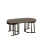 Set de 3 tables de salon en métal multicouleur 120x60x48 cm