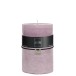 Bougie cylindrique 120H en Paraffine mauve 10x10x15 cm