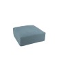 Housse pour pouf monaco en lin bleu jeans 105x105x49cm