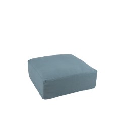 Housse pour pouf monaco en lin bleu jeans 105x105x49cm