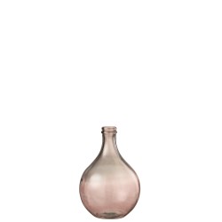 Vase en verre transparent saumon 28x29x43cm