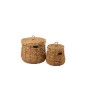 Set de 2 paniers en bois naturel 51x51x43 cm