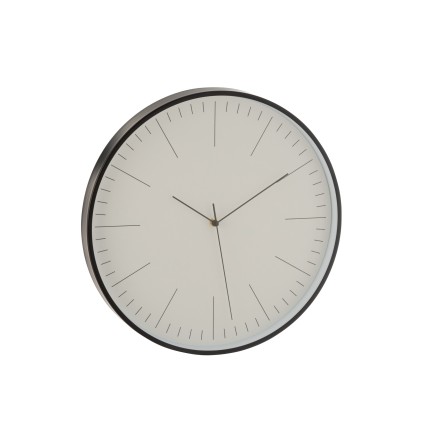 Horloge murale aluminium noir 40 cm