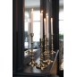 Set de 3 chandeliers en aluminium or 10.5x10.5x30.5 cm