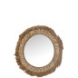 Miroir rond tressé en herbes naturelles D.90cm