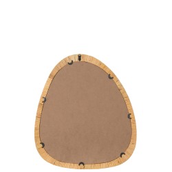 Miroir irrégulier en rotin naturel 60*66cm - Charme artisanal pour votre décoration intérieure